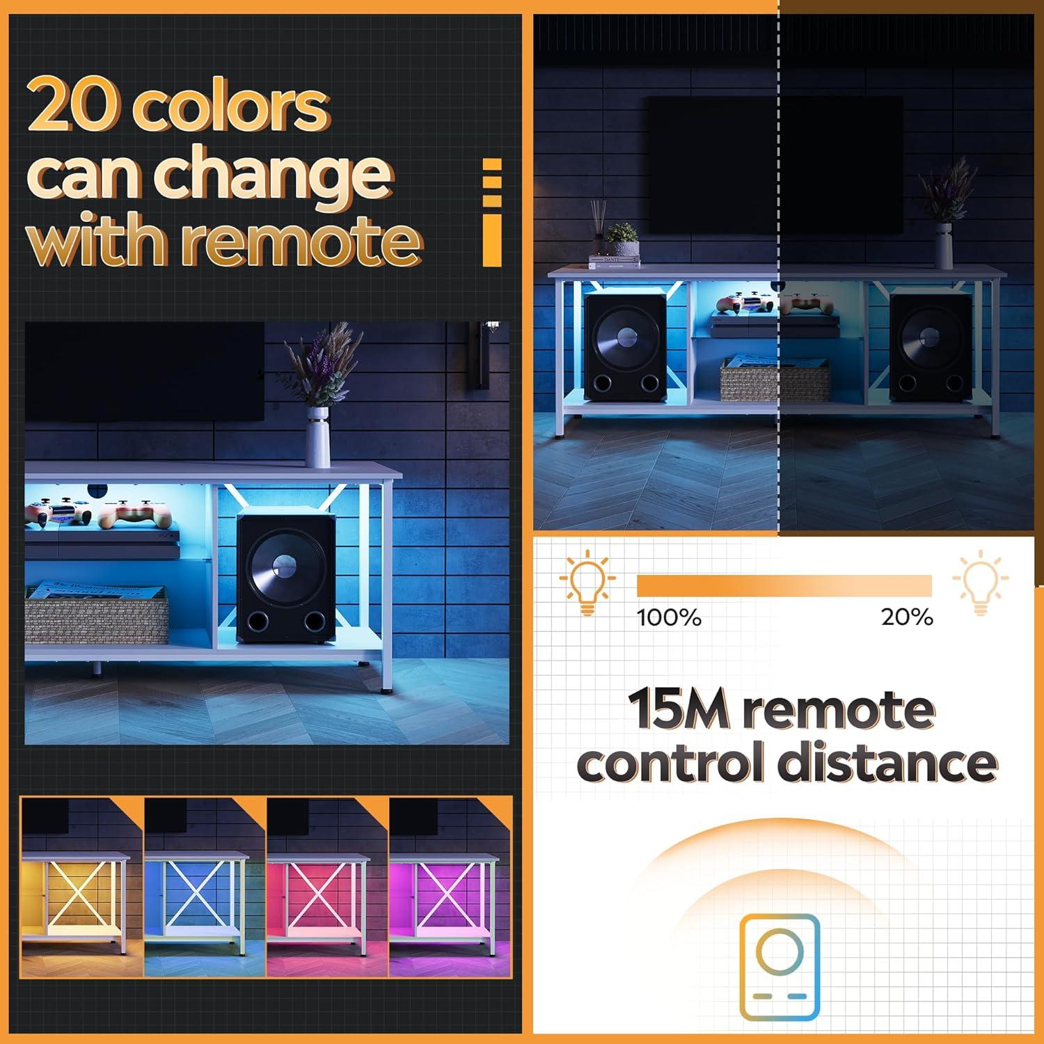 Elevate Our Space with WLIVE's⁣ Sleek LED TV Stand & Console