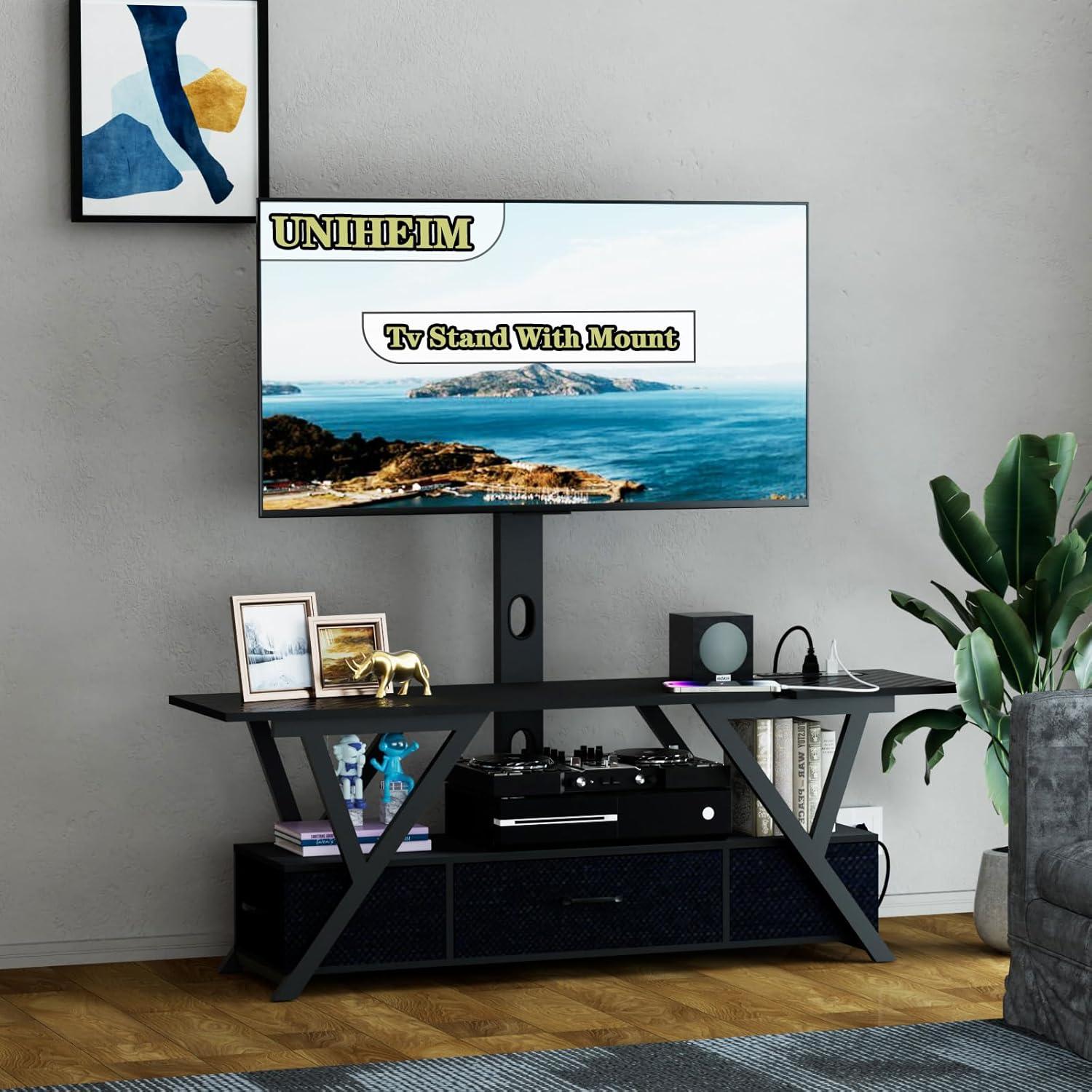 Why⁢ We ‌Love This Swivel TV Stand with LED Lights & Storage