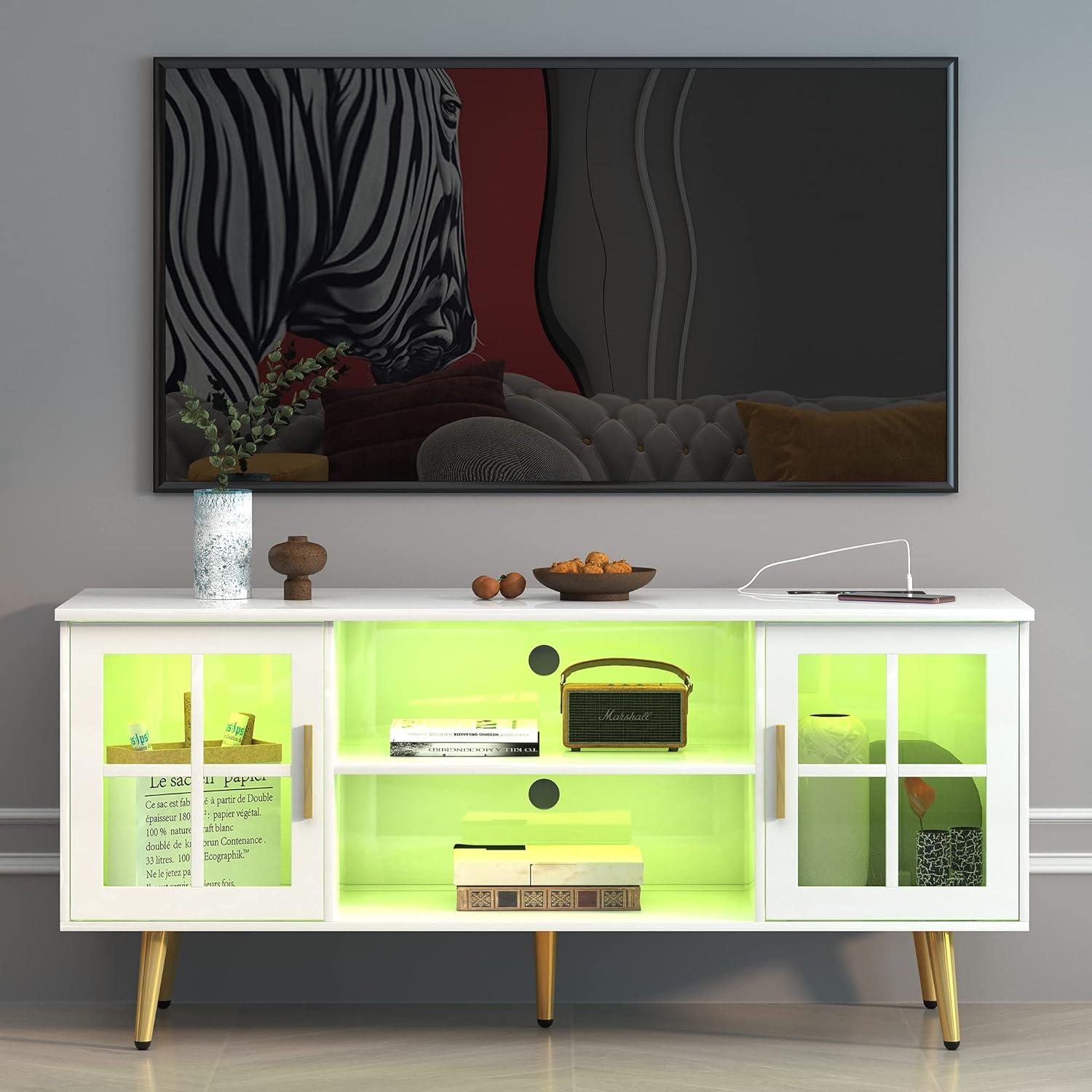 How We Brightened Our ‍Living⁤ Room with LVSOMT's RGB‌ TV Stand