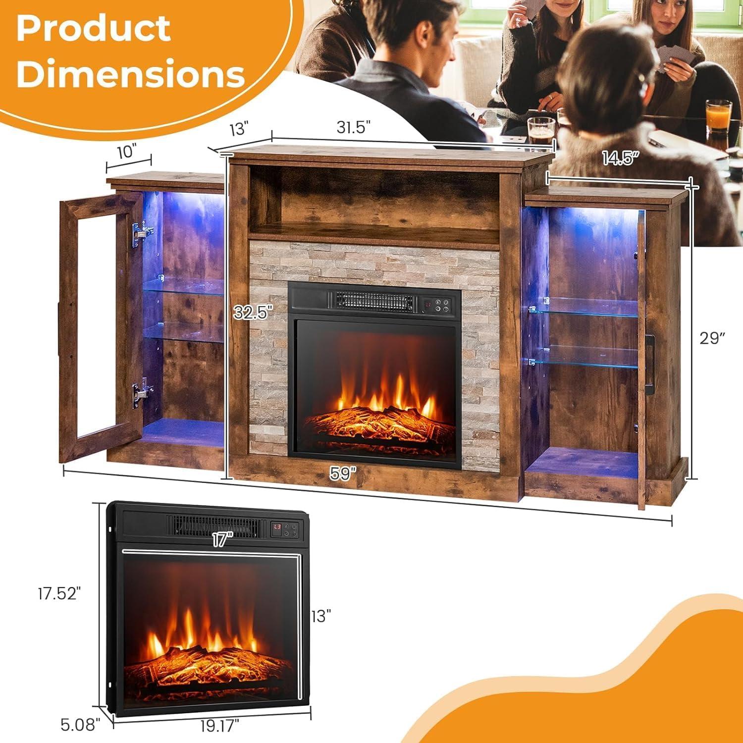 Our Review: Stylish Electric Fireplace TV Stand with LED & Smart Heat