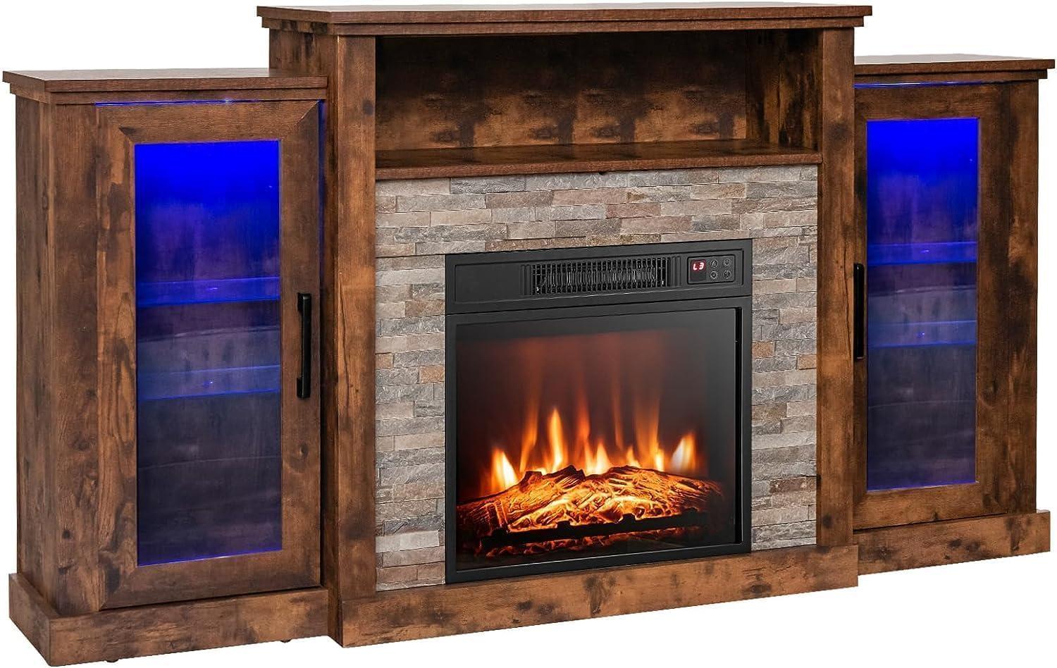 Our Review: stylish Electric Fireplace TV Stand with LED & Smart Heat