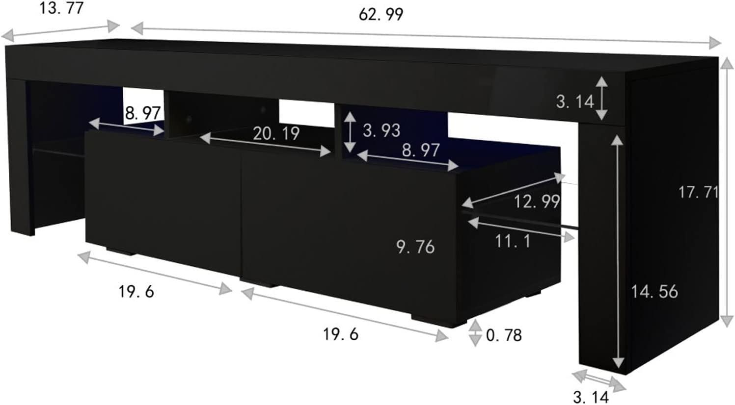 Our Review: Sleek Modern TV cabinet with LED Lights & ⁤Storage