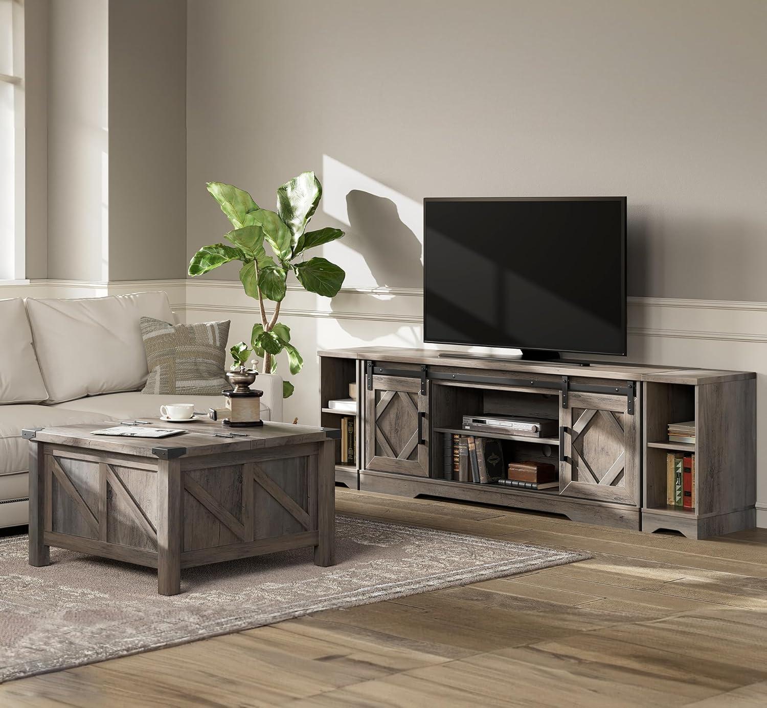 Our Honest Take on the WAMPAT Farmhouse TV stand & Coffee Table Set