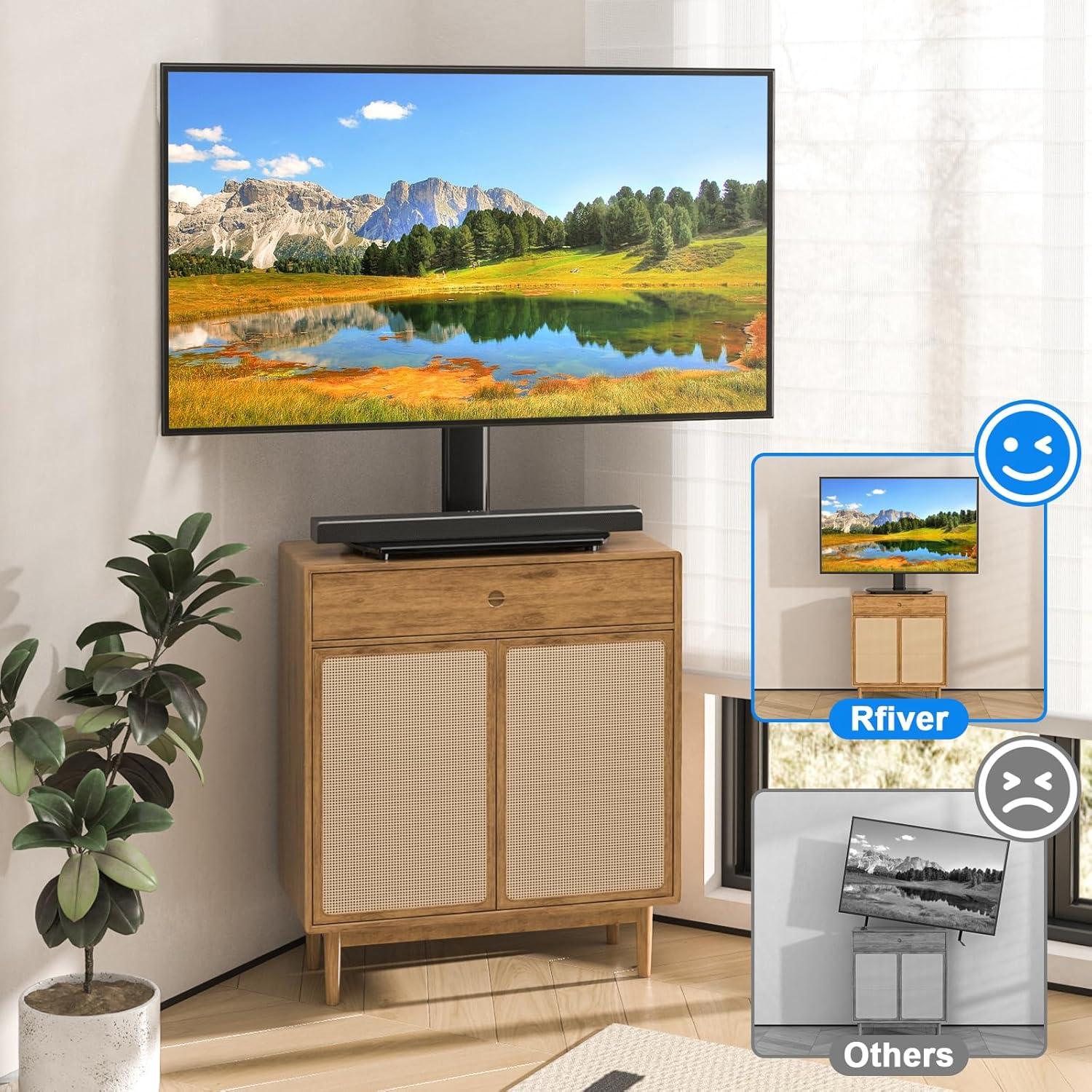 Our Review: Rfiver Universal Swivel TV Stand Balances Style & Sturdiness