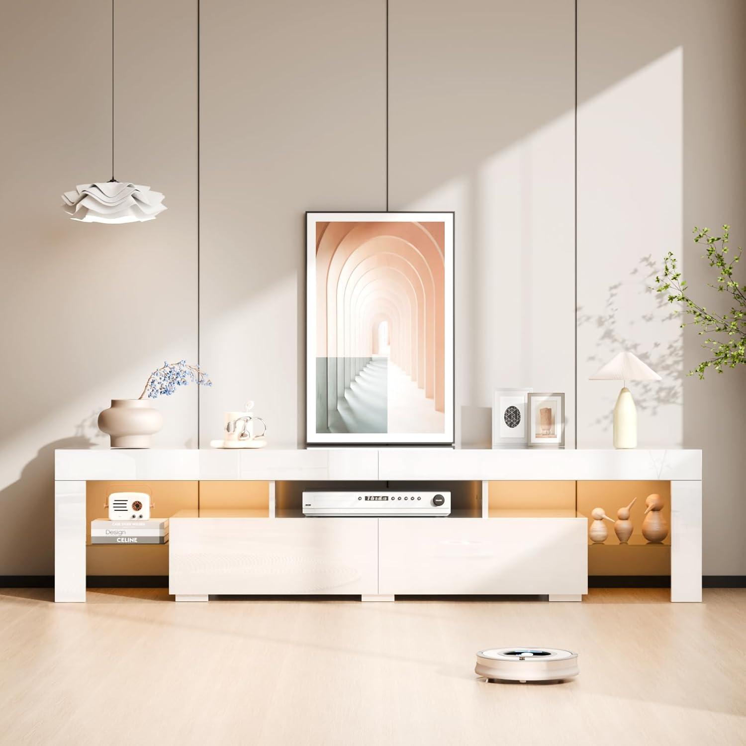 Our Honest Take on the VINGLI 67'' LED TV Stand with Storage & Lights