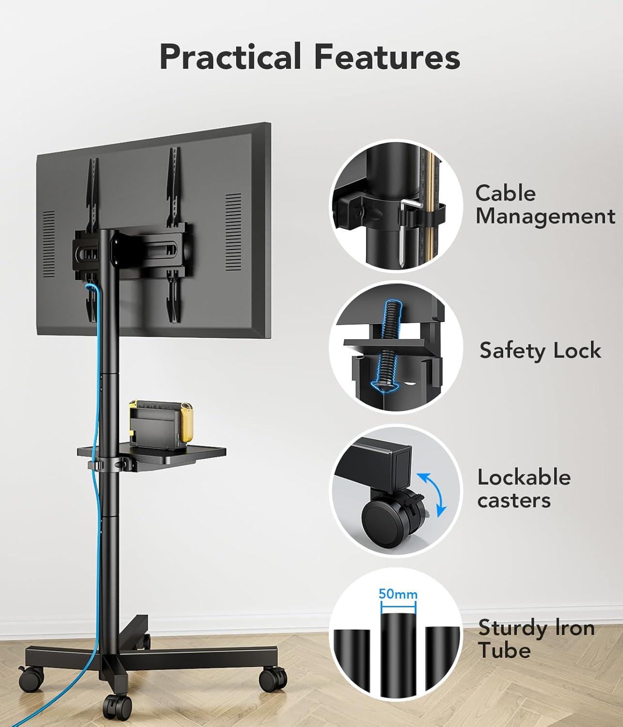 How We Loved the AX WABER mobile TV Stand's Flexibility