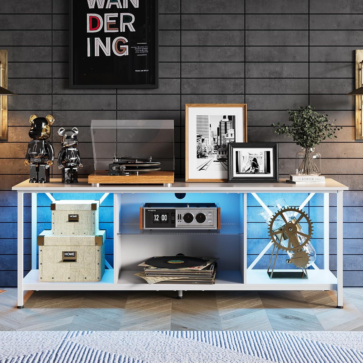 Elevate Our Space with ⁣WLIVE's Sleek ​LED TV stand & Console