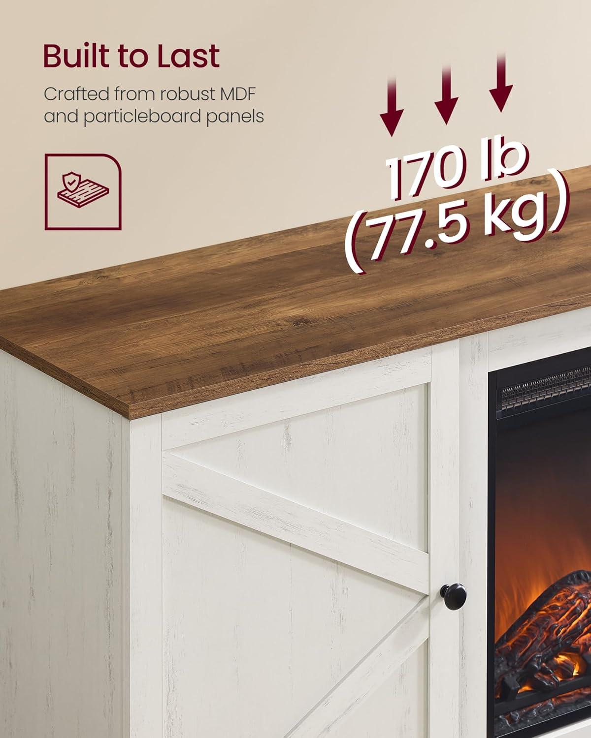 Cozy Up Our Living Room with VASAGLE's Rustic⁢ Fireplace⁢ TV Stand