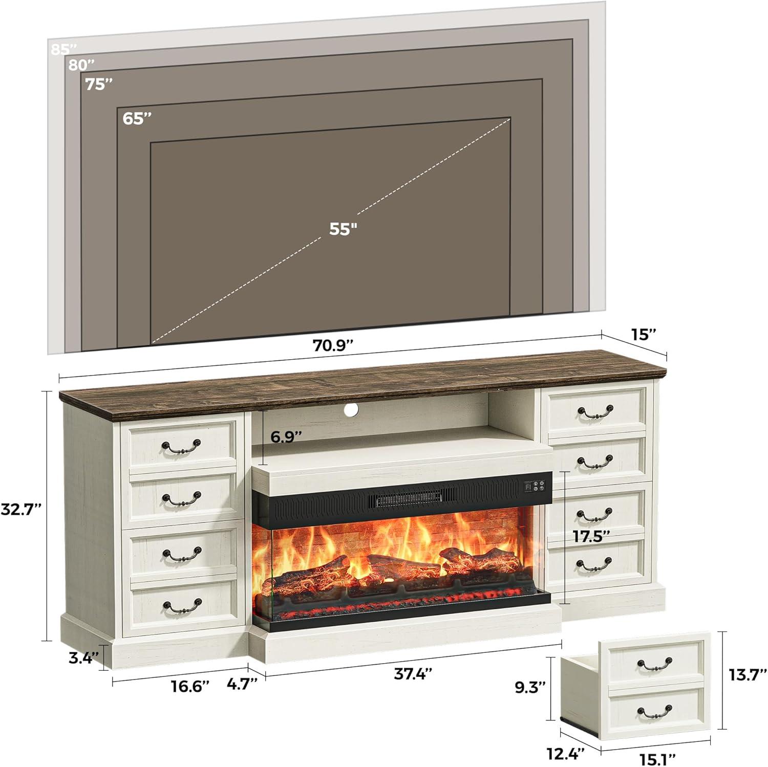 Our Honest Take: Huuger Fireplace TV​ Stand's Warmth & Style