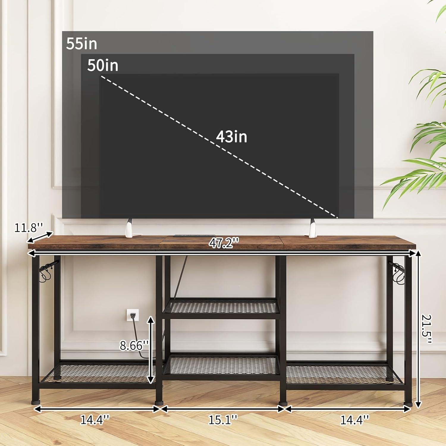 Our Take on the YGEOMER Rustic brown TV Stand for 55