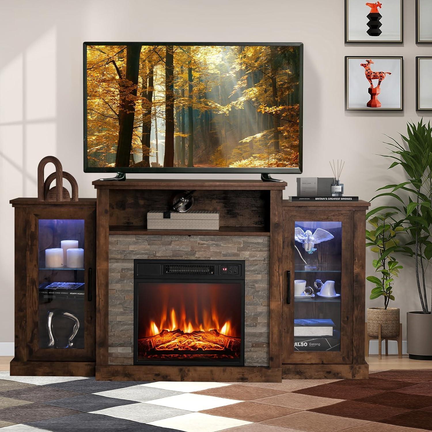 Our Review: Stylish Electric Fireplace TV Stand with LED & Smart Heat