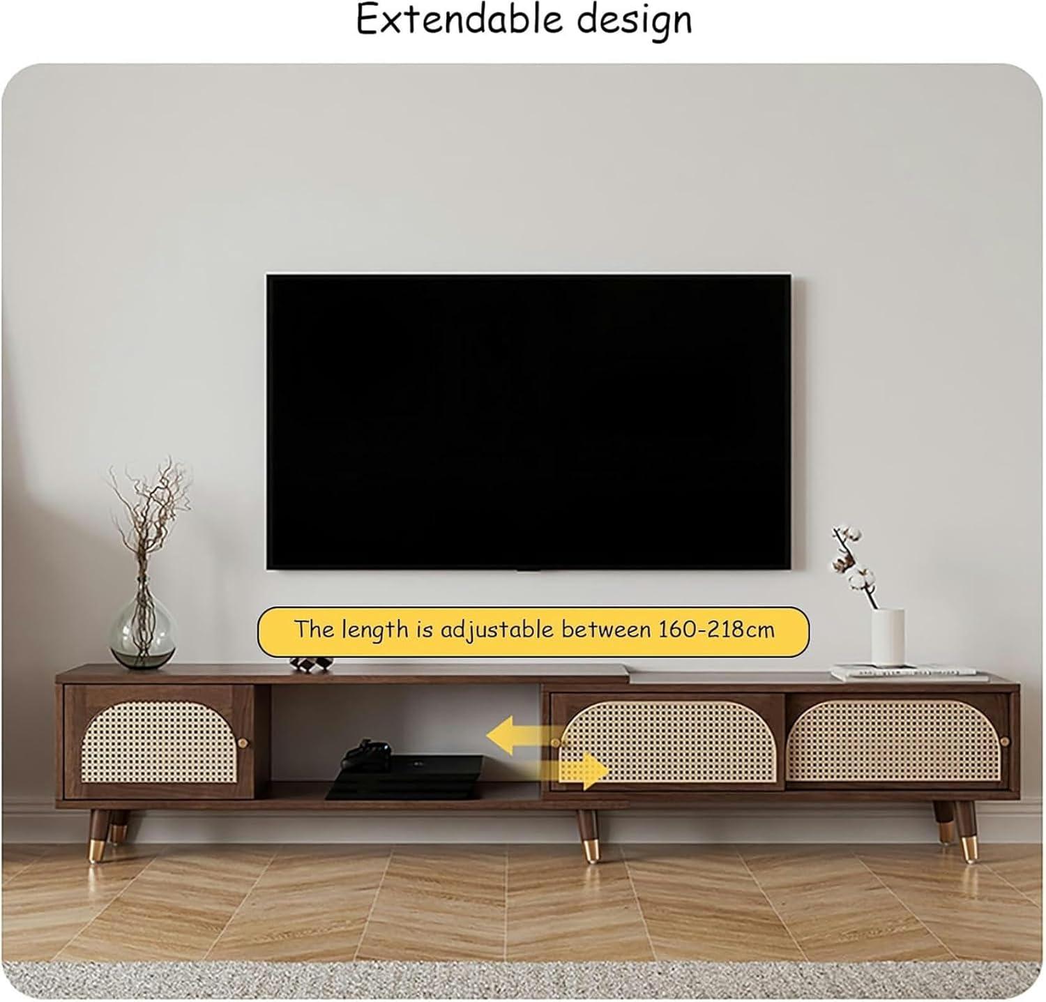 Our Take on the JIAOCKJIAO Retractable Rattan TV Stand's Stylish ⁢Versatility