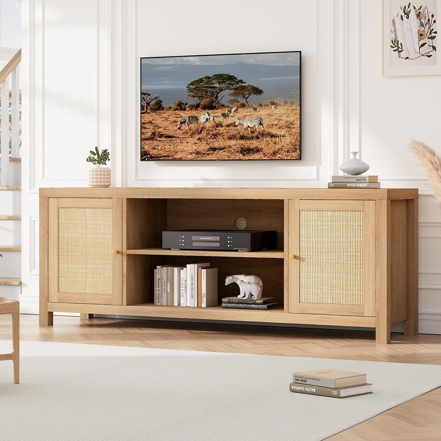 Our Take on the Boho Rattan TV Stand: ⁣Stylish​ & Sturdy storage