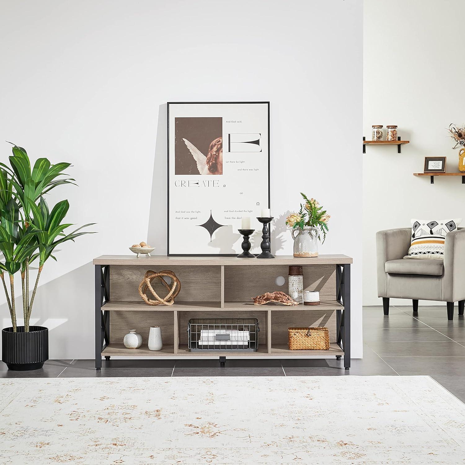 Our honest Take on yaheetech's Industrial TV Stand for 65