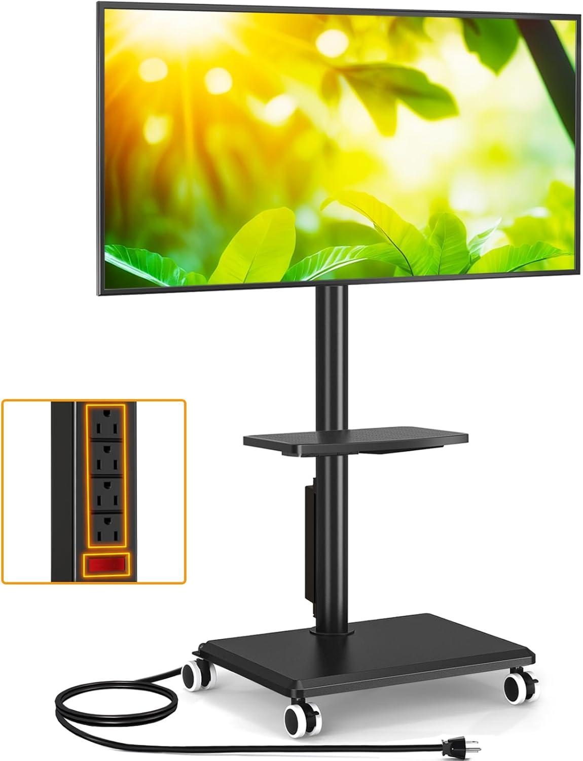 Why We Love the 5Rcom Rolling TV Stand: Swivel, power & More