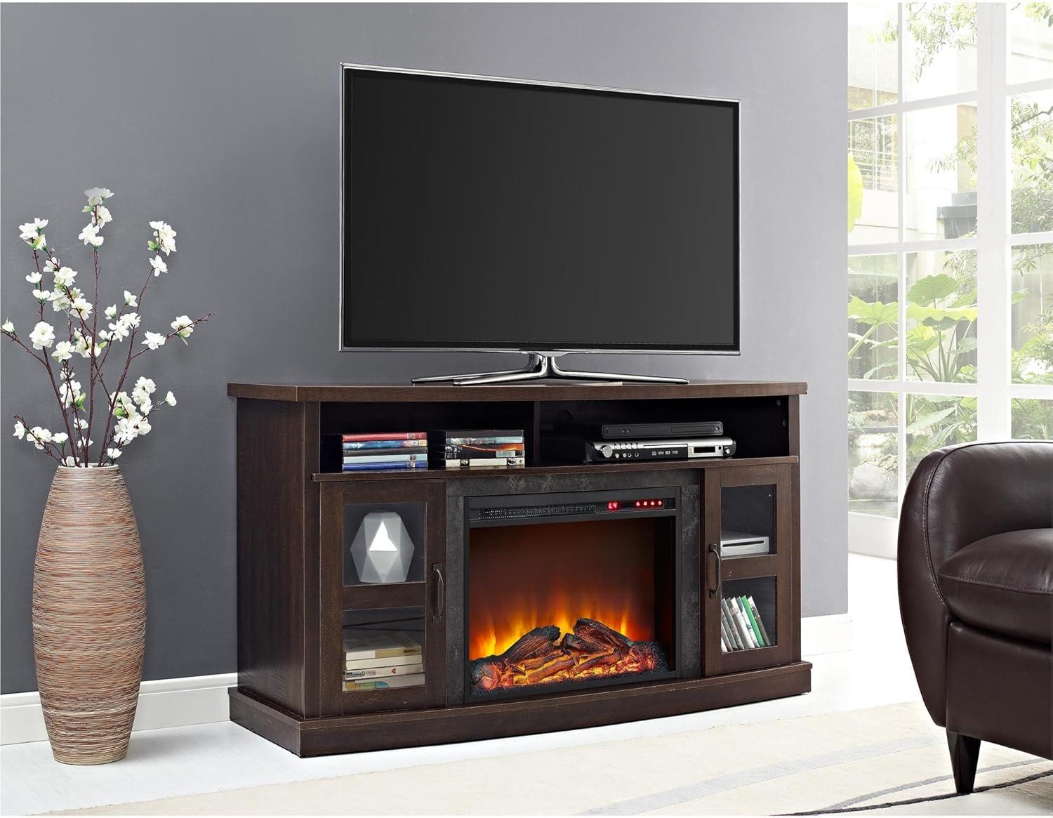 How We Transformed Our ⁤Living Room with Ameriwood's Fireplace Console