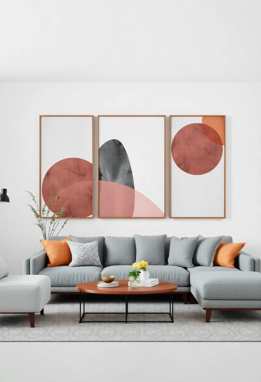 Artful‌ Arrangements: ‌Balancing Scale and Shape in Living Room displays