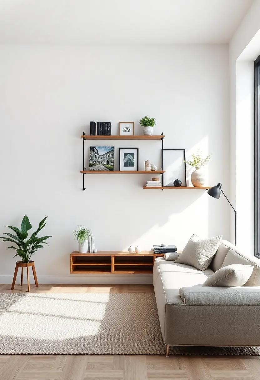 Utilizing Wall space with Bold Shelving and Functional Decor