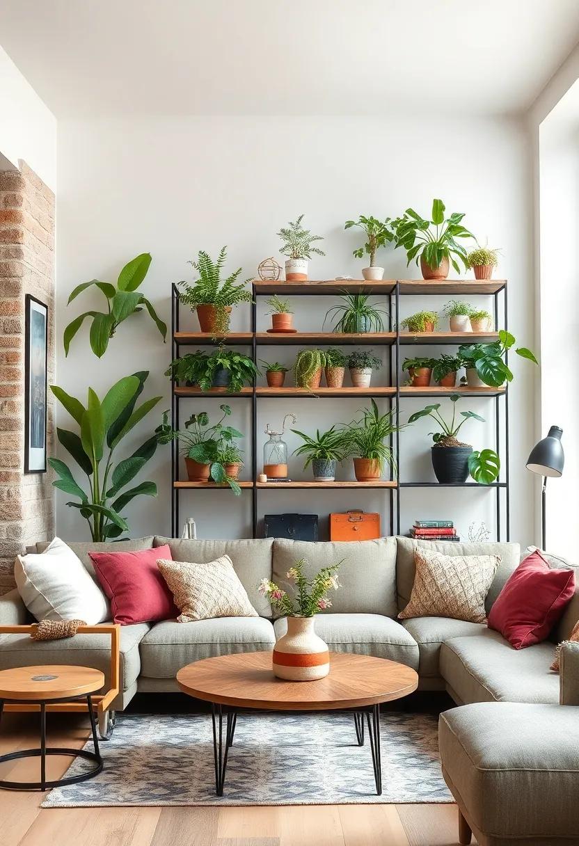 Vintage‍ Industrial: A fusion of vintage and industrial styles with repurposed wood and metal shelving that showcases hardy plants like ferns‌ and snake plants in a character-filled setting
