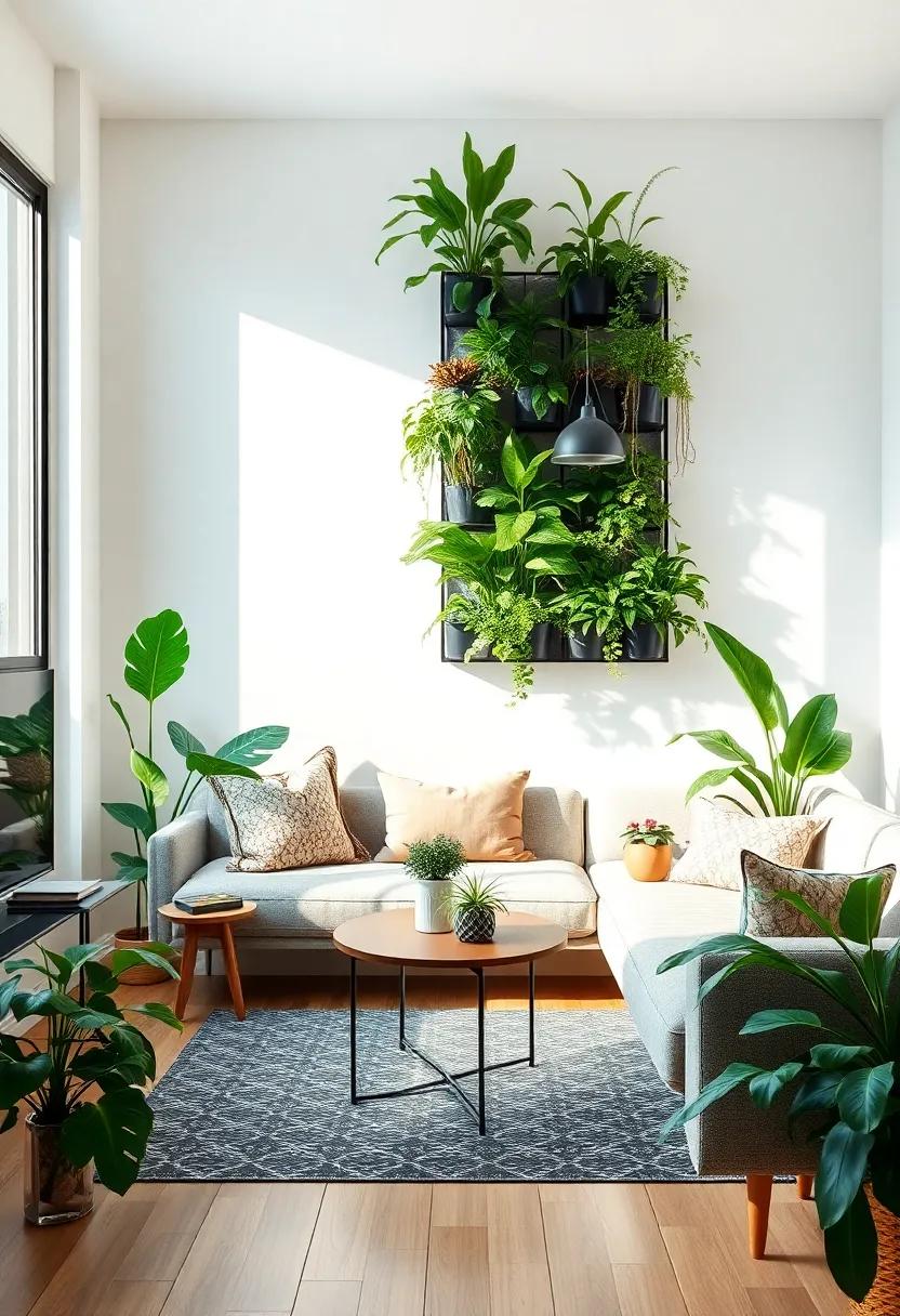 hang a wall ‌garden: Install a vertical wall planter to create a striking living wall that invites lushness into⁢ the heart of your apartment