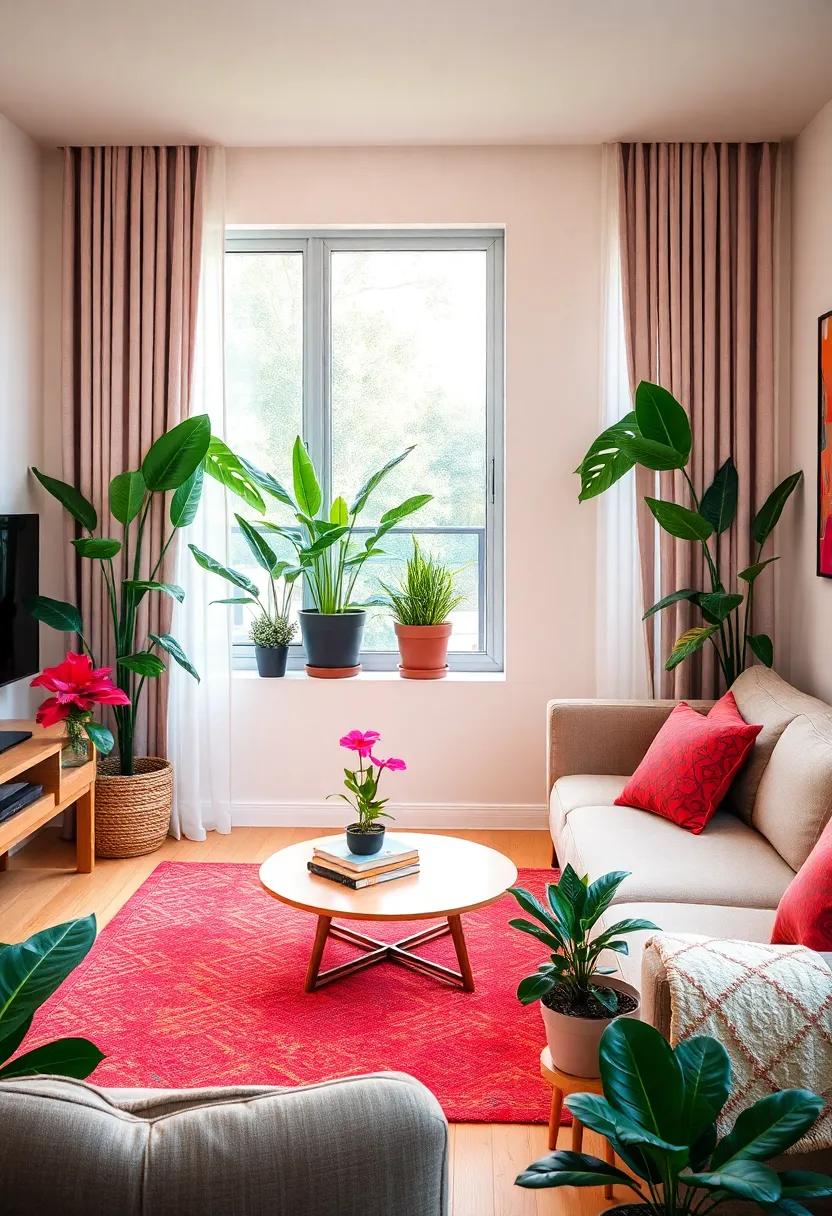 Infuse pops of color: Incorporate⁣ tropical plants with vibrant foliage ⁤or colorful flowers, such as hibiscus or bromeliads, to brighten your space