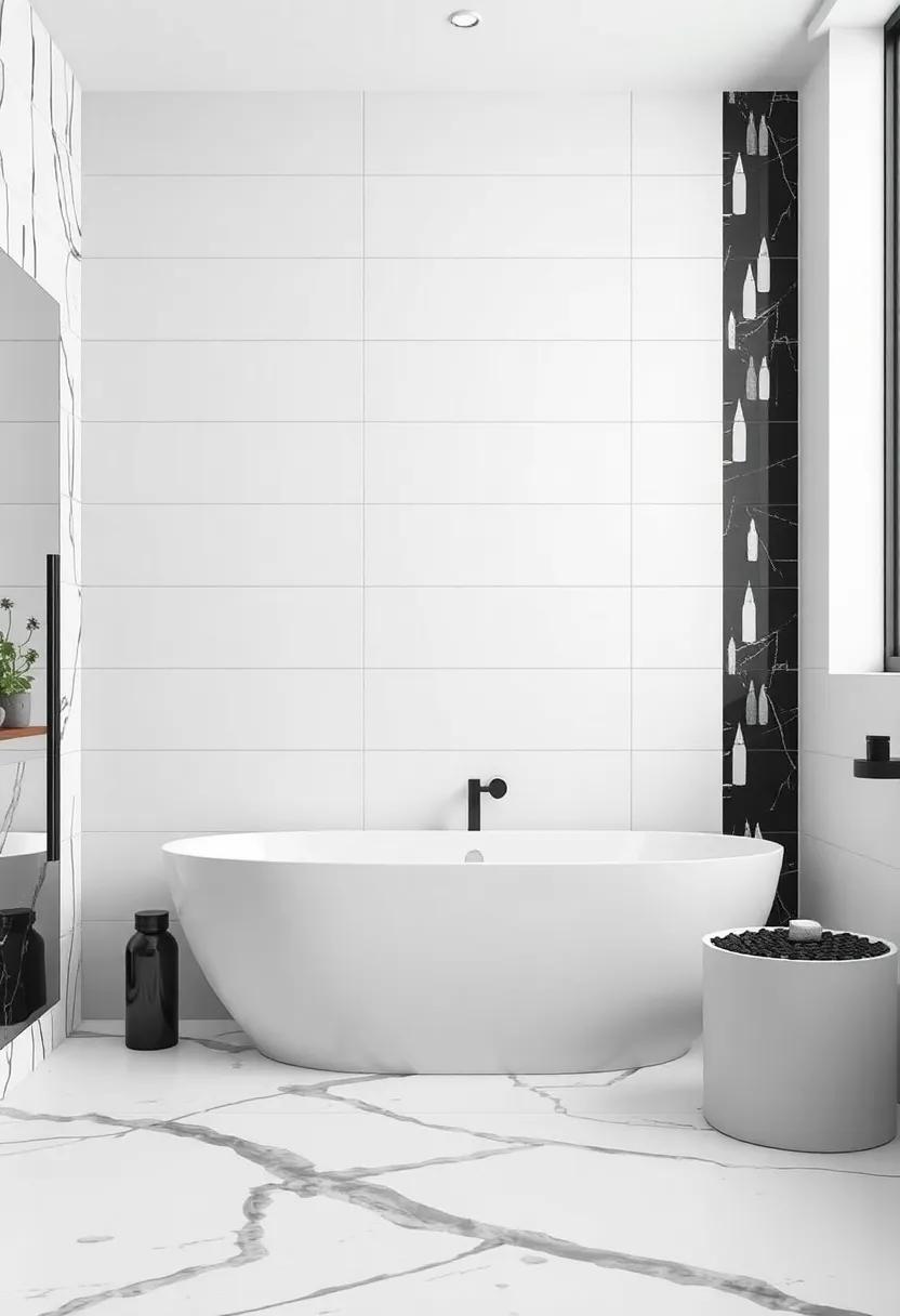 Bold Black and White:‌ Explore the timeless elegance of monochrome ​tiles that make a ⁣striking statement‍ while maintaining a chic aesthetic