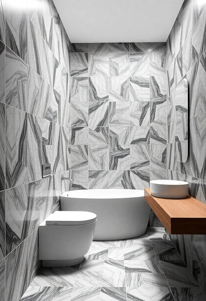 Enchanting‍ Geometric Patterns:‌ Discover ​tiles⁤ that play with shapes, ⁤creating mesmerizing optical illusions that draw the ⁢eye and add depth⁤ to your bathroom