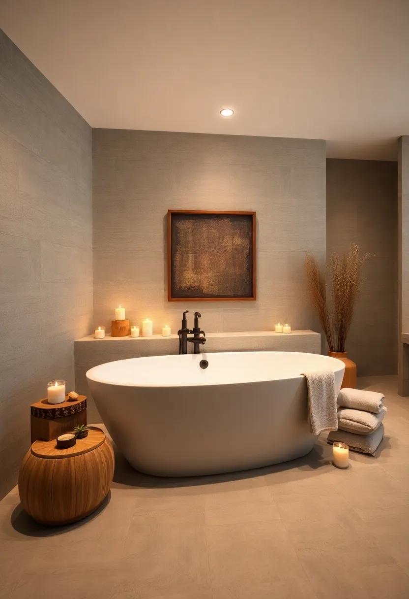 The Ultimate Relaxation Zone: A spa-like oasis incorporating ‌a freestanding tub with surrounding candles, essential oils,​ and ⁣soft textiles, encouraging relaxation and tranquility ⁢at every turn