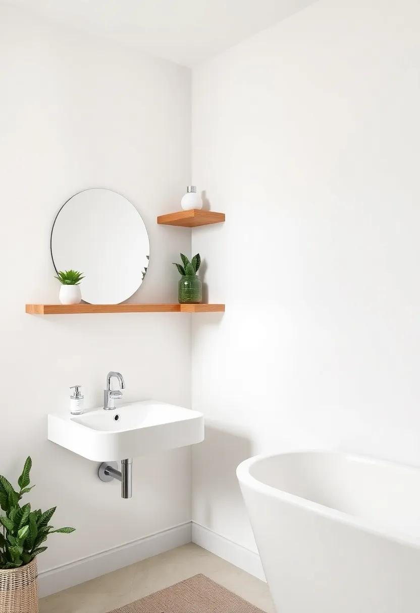 Corner Floating Shelves: ⁤Optimize⁣ tricky corner spaces with clever corner shelves that provide extra storage‌ without crowding your bathroom