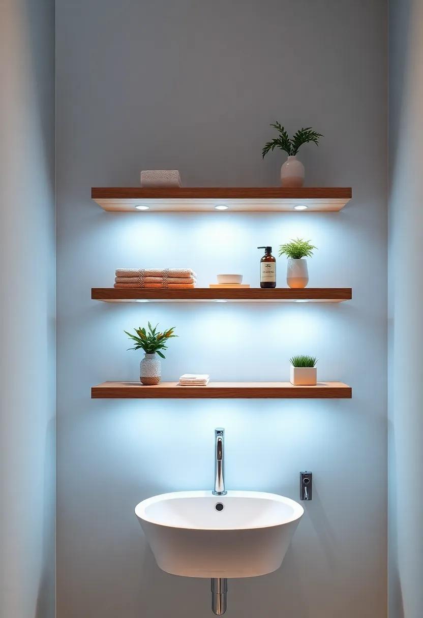 Shelf with⁤ Integrated Lighting: Enhance your ⁢shelves' functionality⁤ and⁢ ambiance with integrated LED lighting that ‌highlights your favorite items