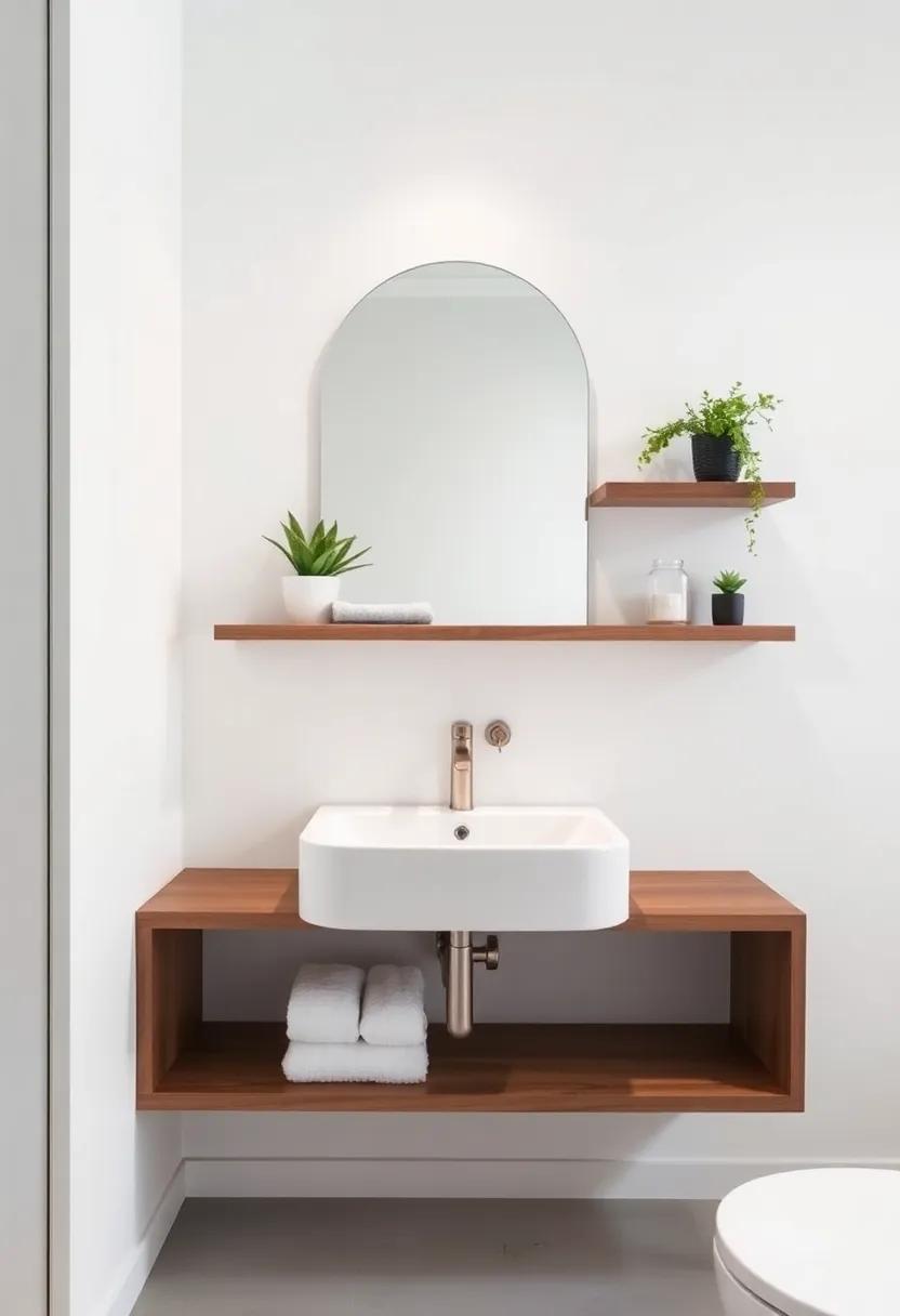 Under-Sink Floating ‍Shelves:⁣ Utilize the frequently ‌enough ignored space under the ​sink with stylish floating shelves ⁣crafted for easy access⁢ and organization