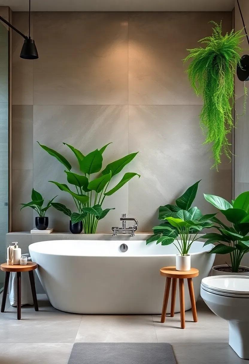 Choose Humidity-Loving Plants: Select ferns or peace lilies that thrive in moist environments, making them ideal companions for your steamy bathroom