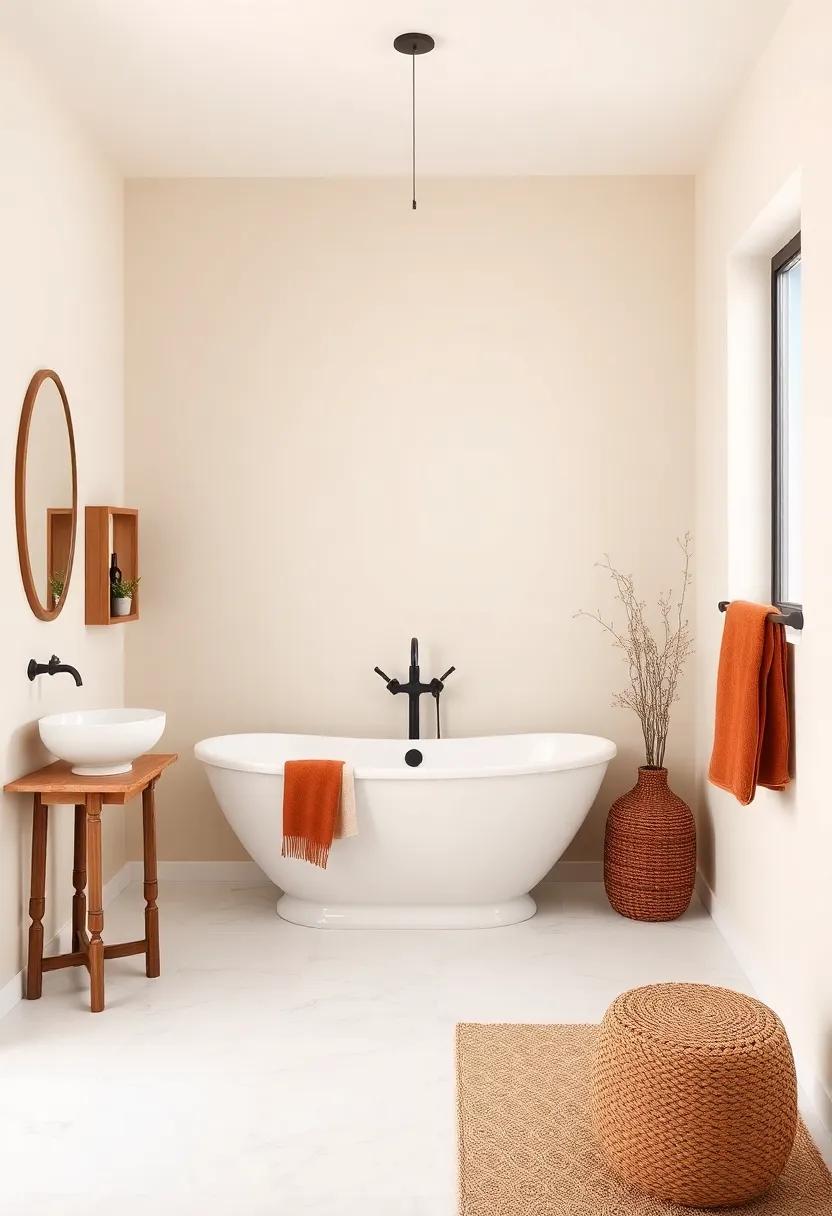 Soft Ivory Walls with ⁣a Touch of Rustic Charm⁤ from‍ Terracotta