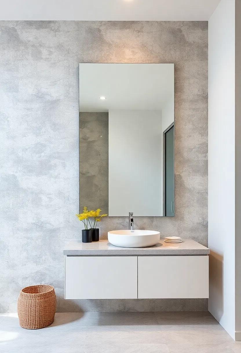 Frameless Edge Mirror: Opt for a sleek ​contemporary look with a ⁤frameless mirror that⁢ creates the illusion of⁣ a ⁢larger⁤ bathroom