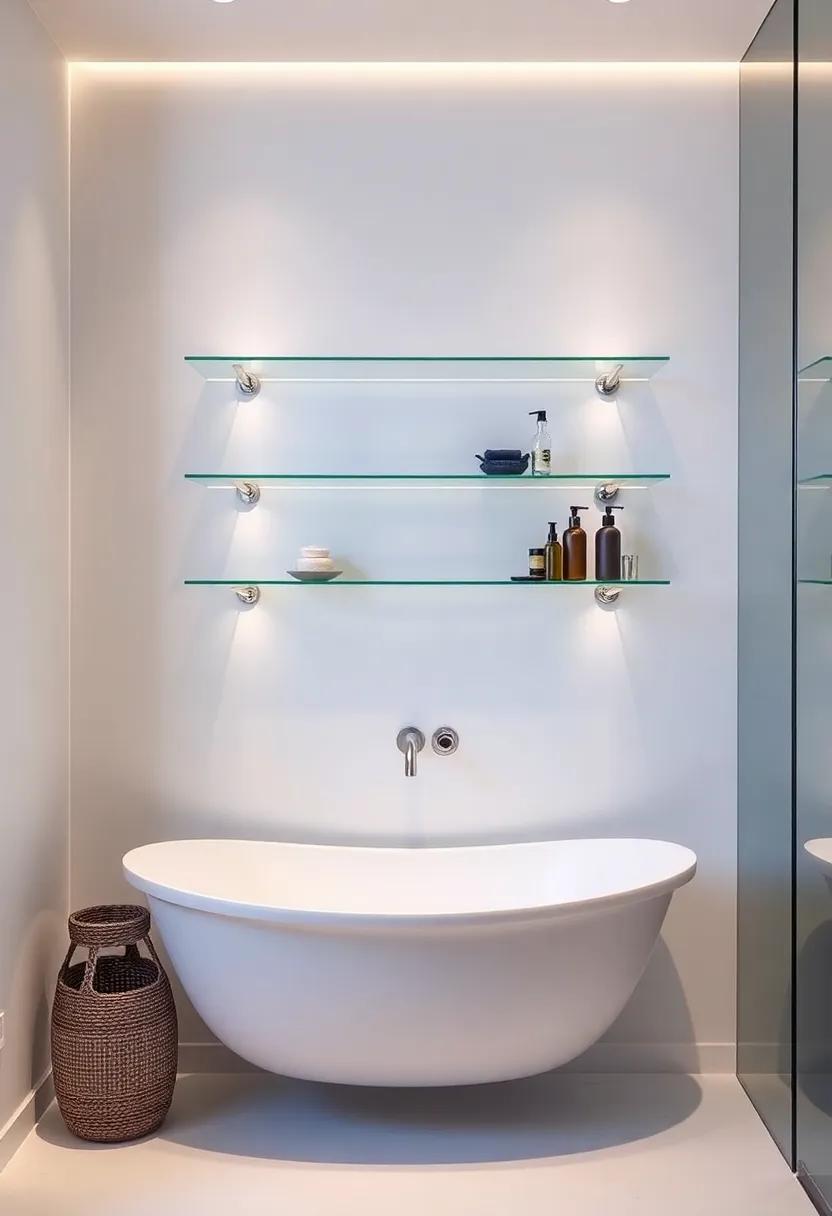 Incorporating Glass ​Shelves for⁤ a touch of Luxury