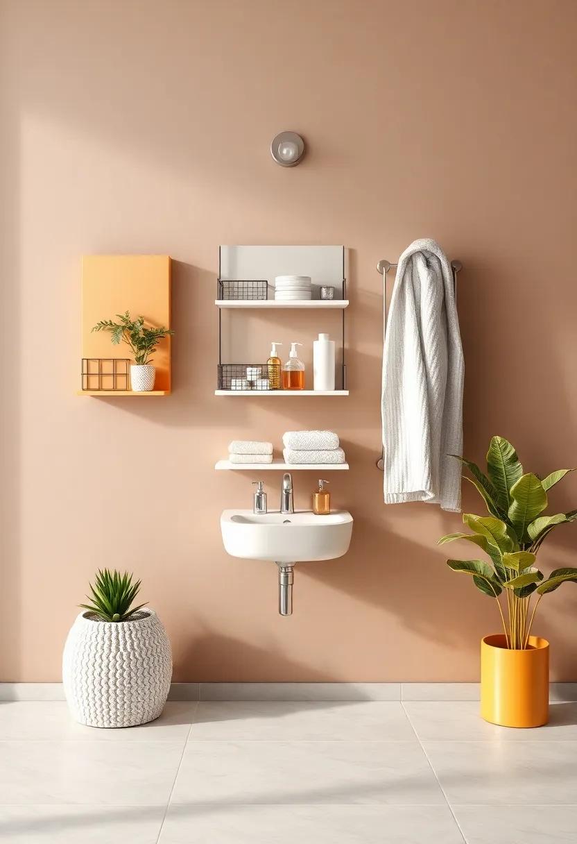 Inspiring Color Schemes for bold‍ Bathroom Wall Organizers