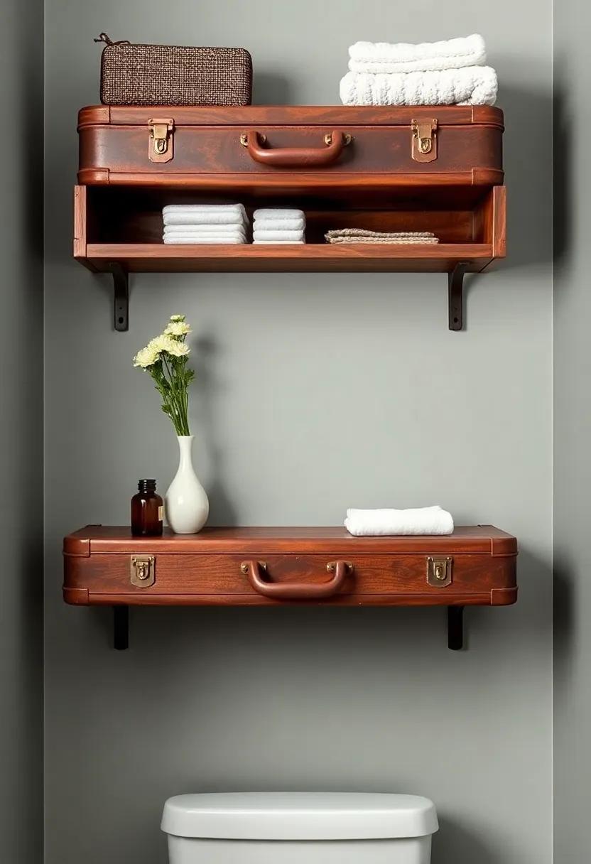 Vintage Suitcase Shelves: revamp old suitcases into quirky wall shelves, bringing character and whimsy to your decor