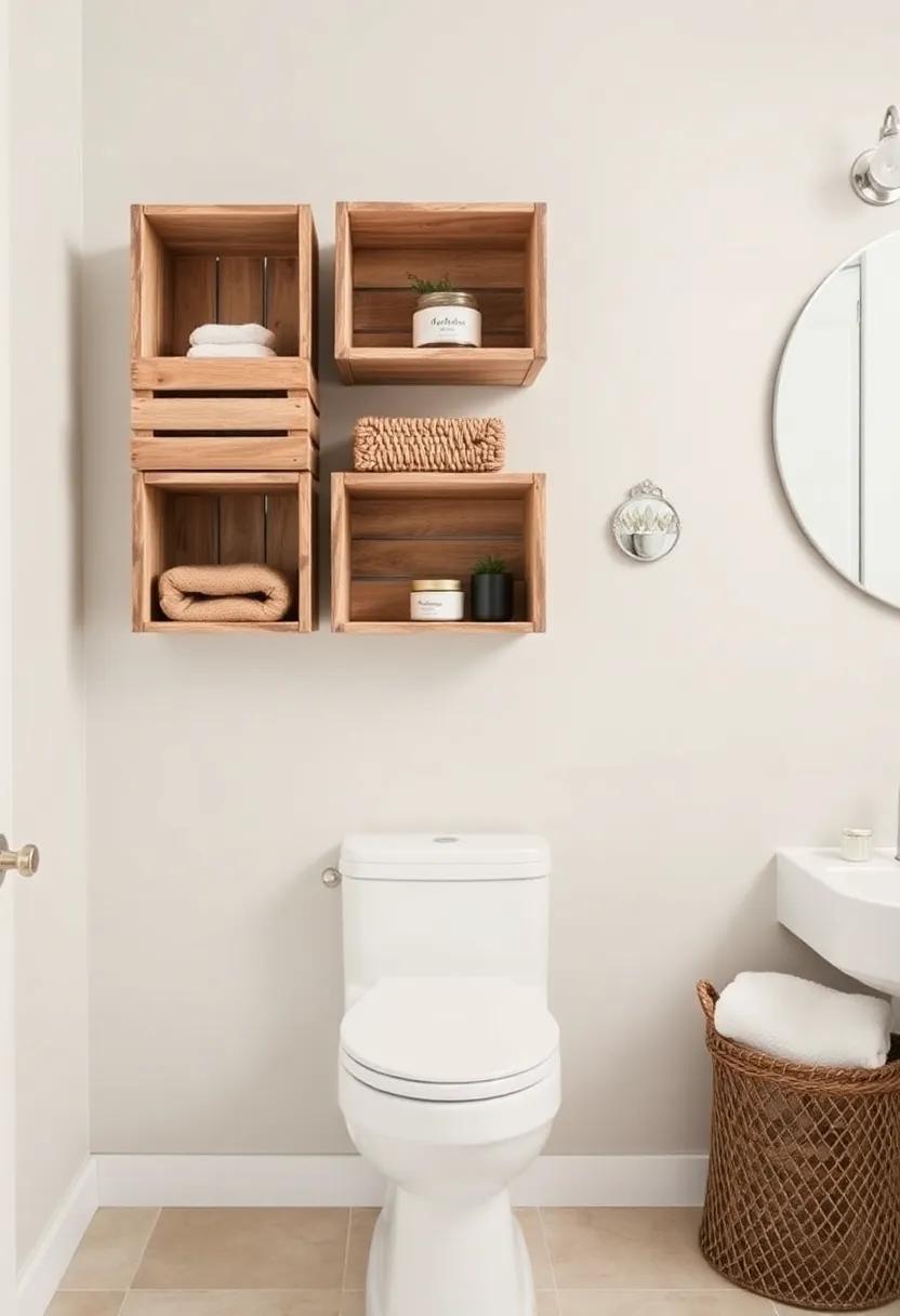 Wall-Mounted vintage crates: Bring a touch of farmhouse flair with wall-mounted vintage crates that offer rustic aesthetics and practical storage