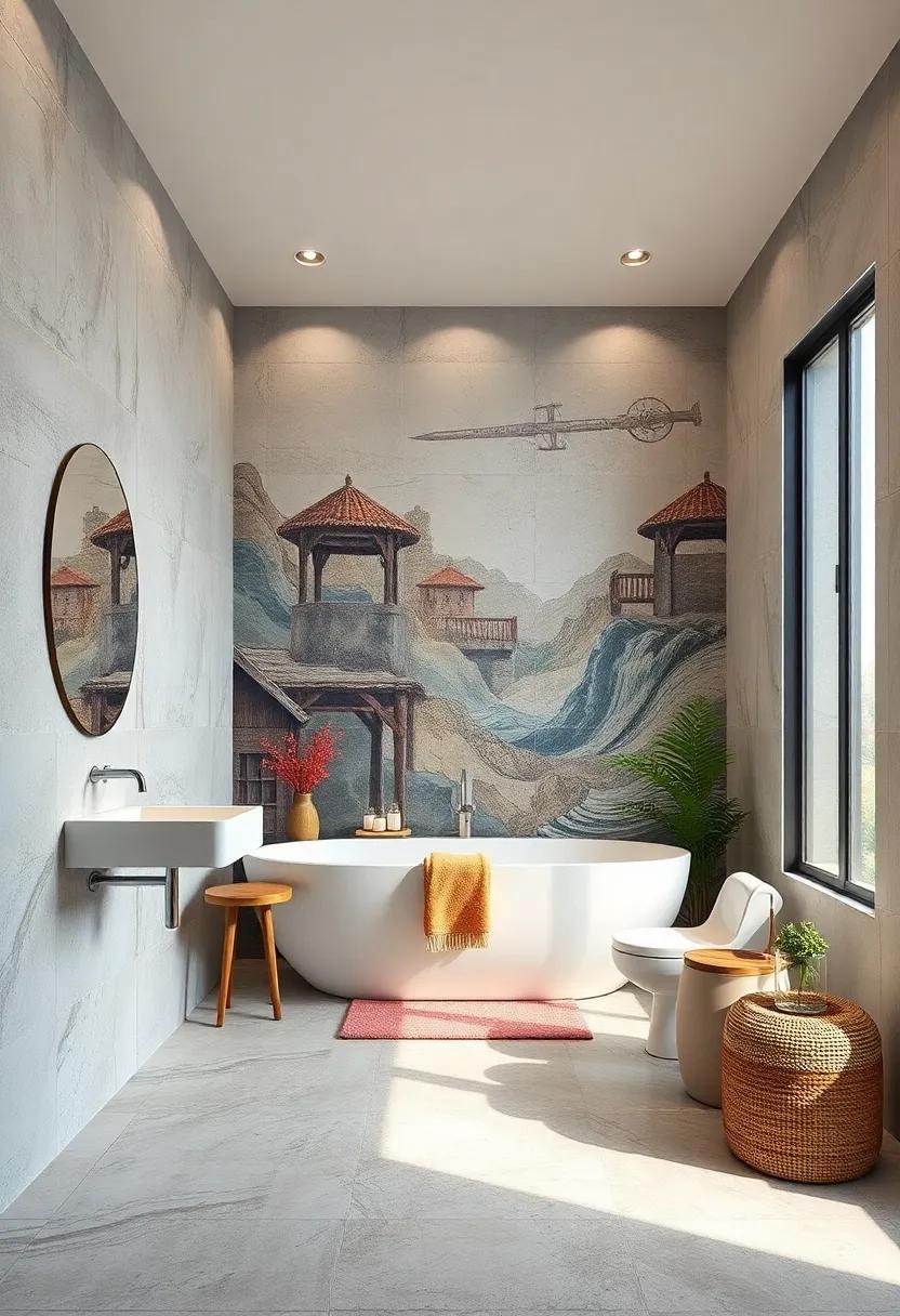 Artistic Murals: Create a captivating backdrop with mural‍ tiles that depict scenes or‍ artistic motifs, ⁢inspiring creativity