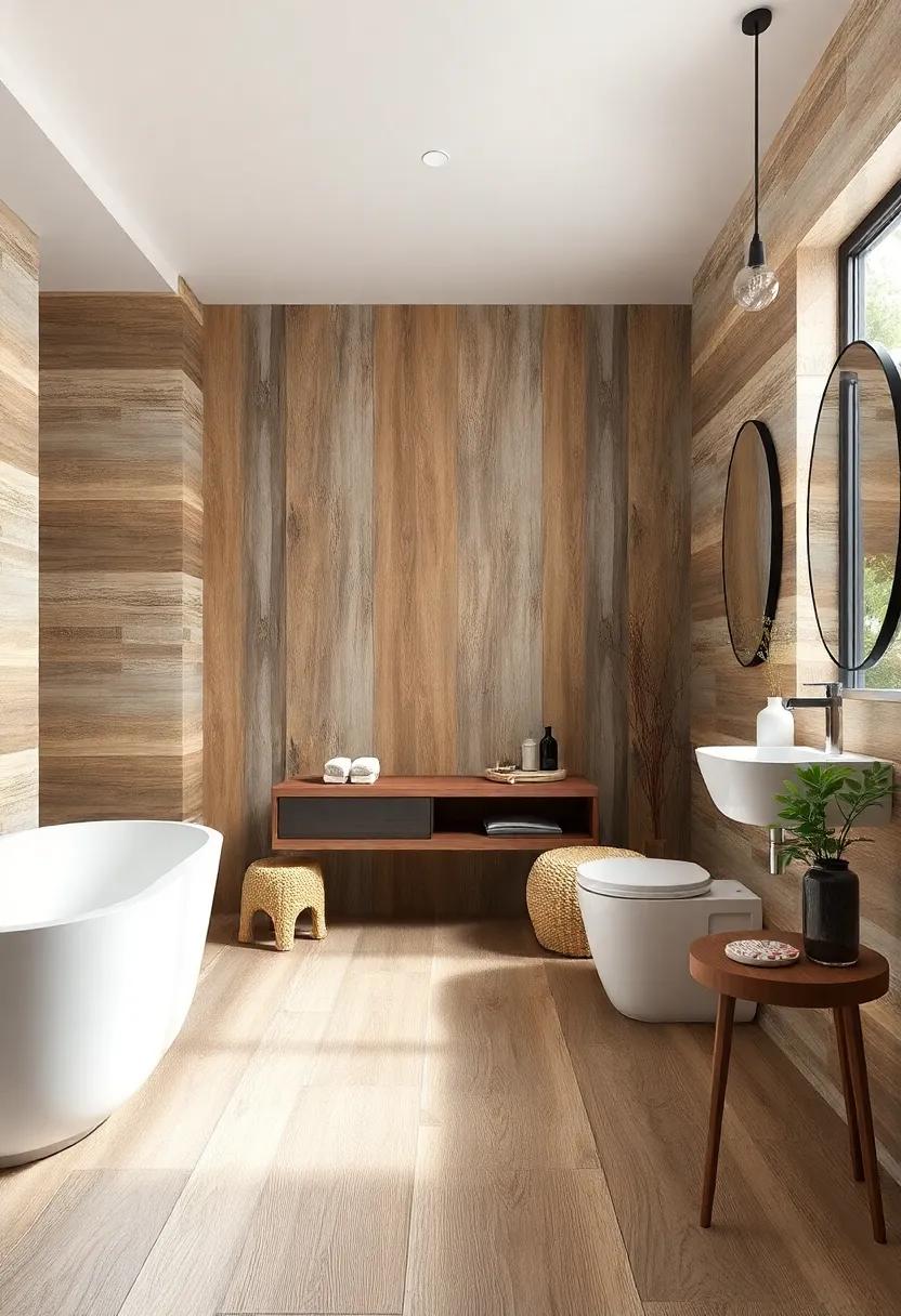 Rustic Wood-Look Tiles: Achieve the warmth ​of wood with porcelain tiles that⁤ replicate ‌the beauty of timber without⁣ the maintenance