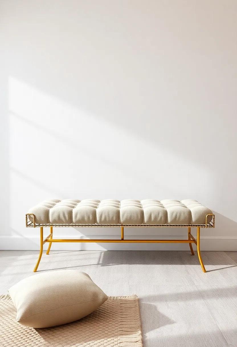 Choosing the‍ Perfect Fabric‍ for Your Gold-Accented⁢ Bedroom Bench ⁣Design