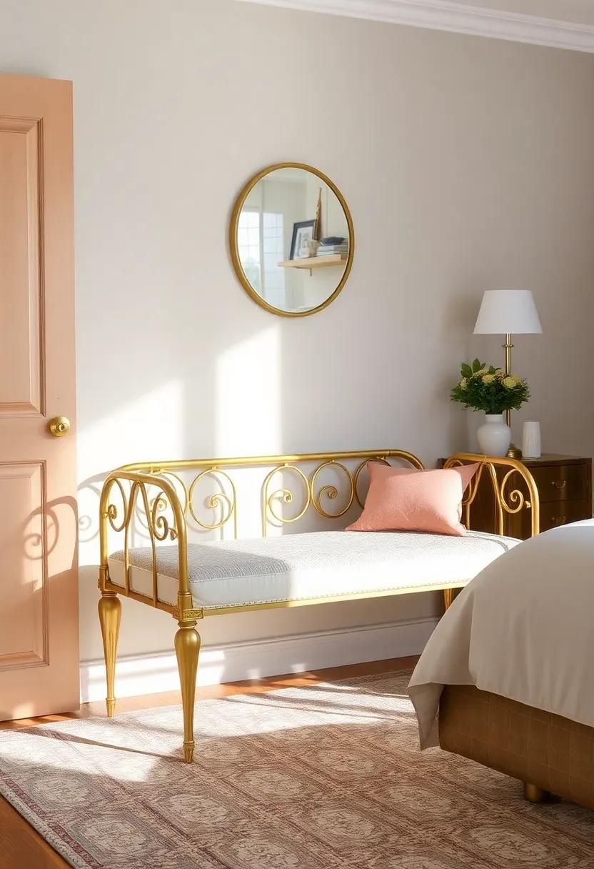 Timeless ‌Charm: Incorporating Vintage-Style Gold Benches in Modern Spaces