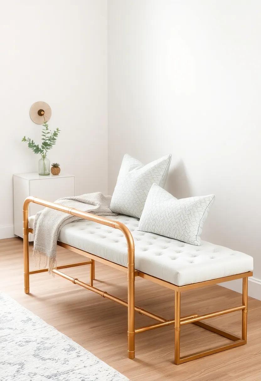 The Trend of Mixing Metals: Gold Benches​ With Silver and Copper Accents