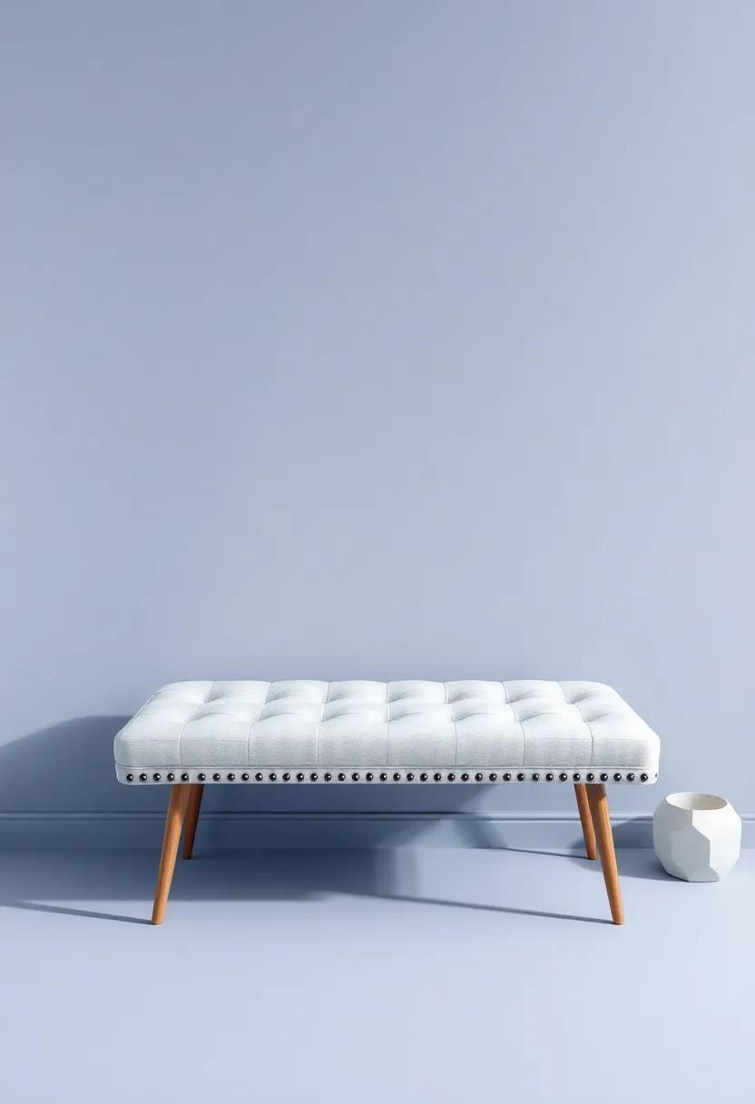 Color Palettes that complement Tufted Seat bedroom Benches