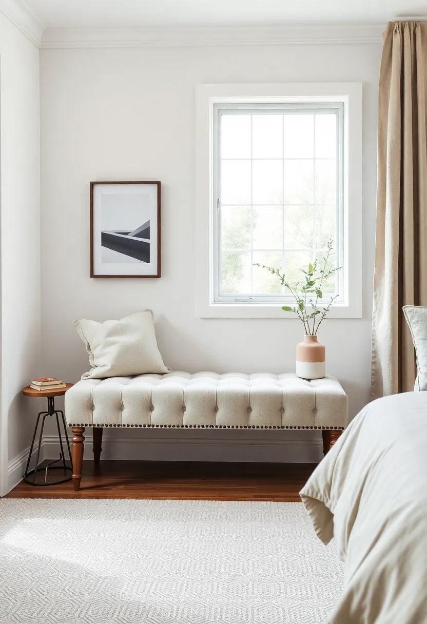 Creating a Cozy Reading Nook with a tufted Seat Bench