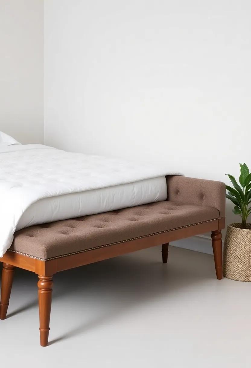 Exploring storage solutions within Tufted Seat Benches