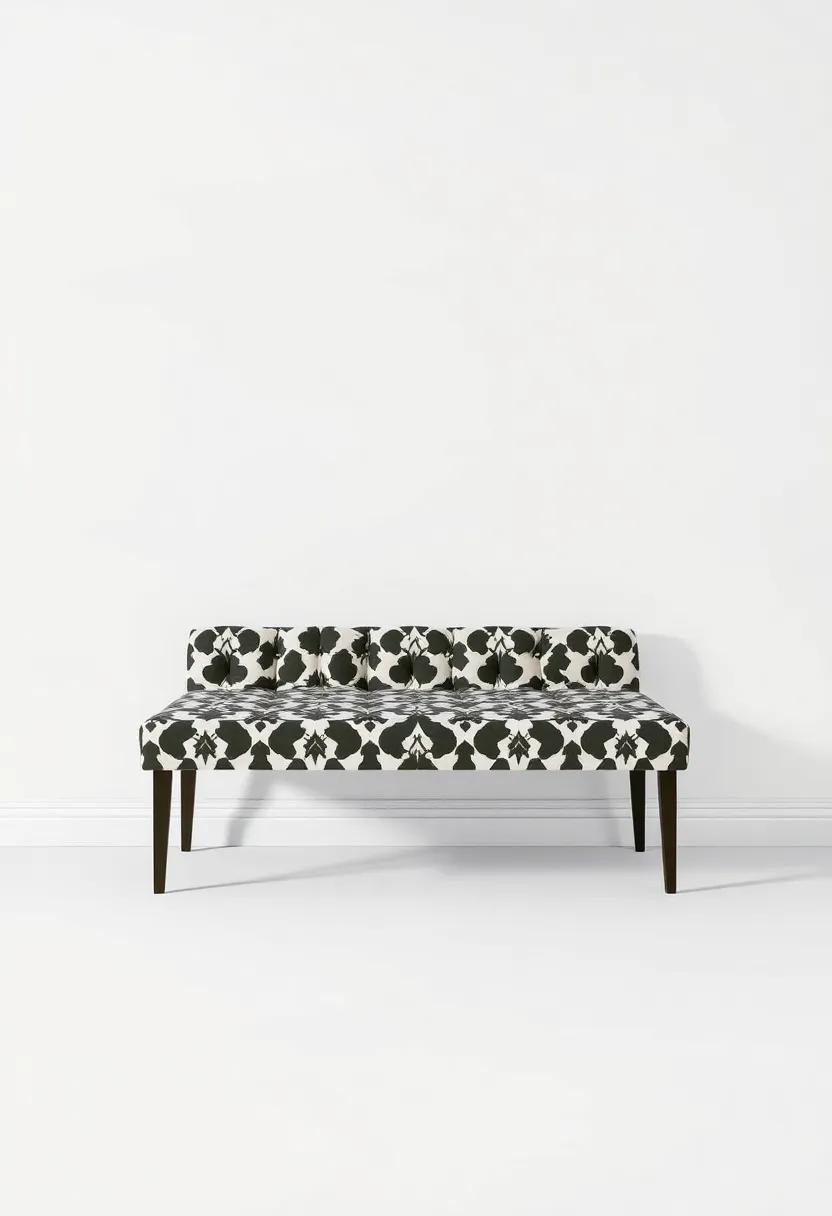 Making a statement with Bold Patterns on Tufted Benches