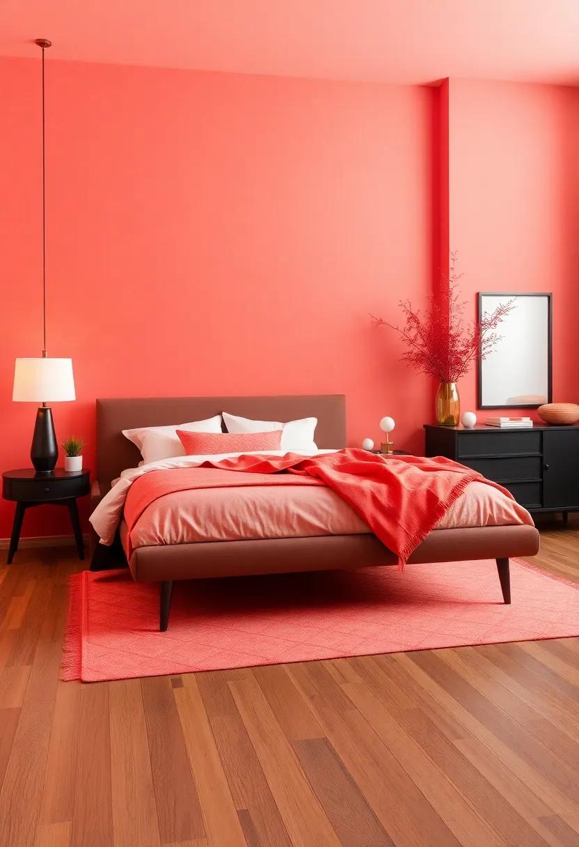 Vibrant Coral: Make a statement with vibrant coral, a lively hue that brings energy​ and brightness, perfect for ⁤modern spaces in⁤ need of⁤ a pop ⁤of color