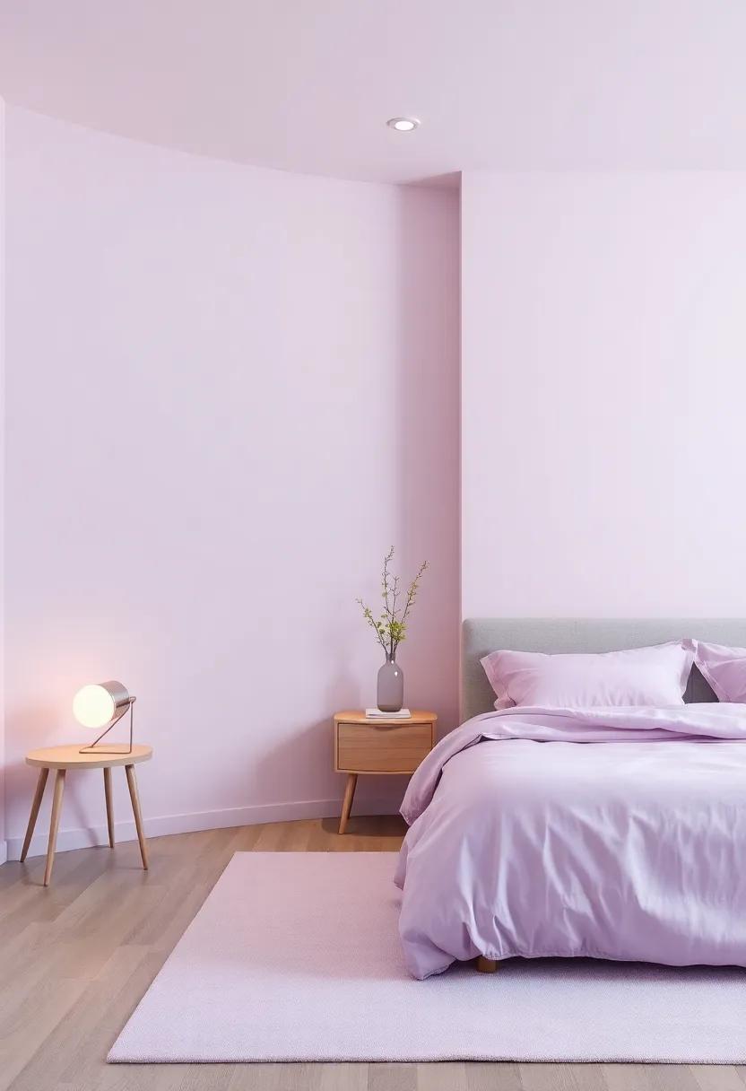 Light Lavender: Embrace the⁢ subtle elegance of⁣ light lavender, creating a light and airy bedroom that evokes peaceful evenings‍ and restful nights