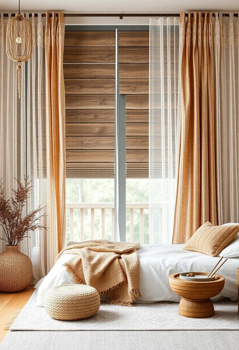 Rustic Retreat: Incorporate hemp or jute lace curtains for a natural, earthy touch that complements rustic or farmhouse-style decor
